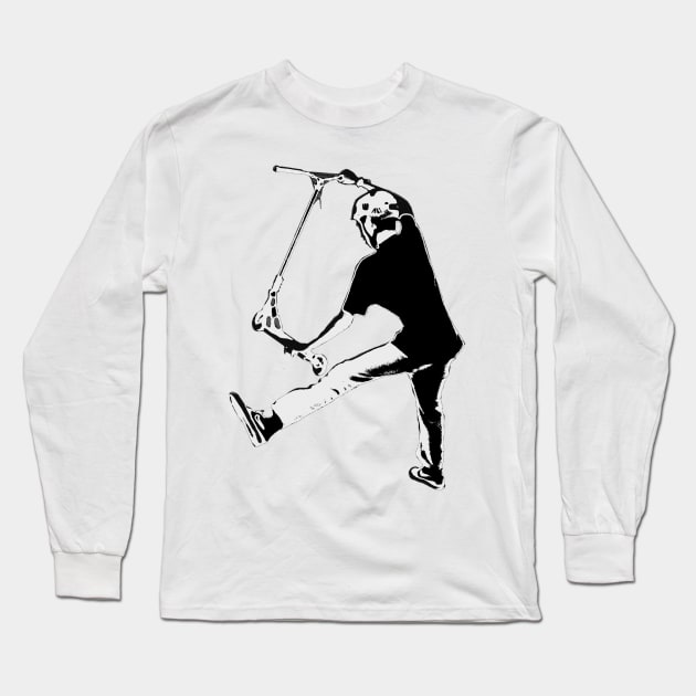 High Flying Scooter Boy - Stunt Scooter Long Sleeve T-Shirt by Highseller